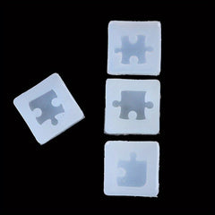 4pcs Silicone Puzzle Pendant Mold for DIY UV Resin Jewelry Casting