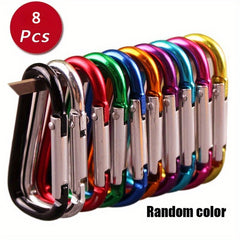 8 Pack Heavy Duty Carabiners Keychains Keyrings for Camping Hiking Travel