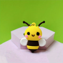 Cartoon Bee Keyring Bag Purse Backpack Ornament Pendant