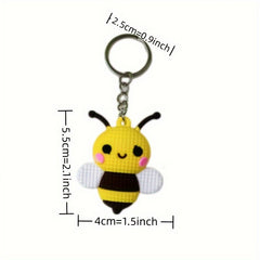 Cartoon Bee Keyring Bag Purse Backpack Ornament Pendant