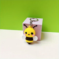 Cartoon Bee Keyring Bag Purse Backpack Ornament Pendant