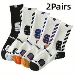 Men's Basketball Crew Socks - Moisture Wicking & Odor Resistant