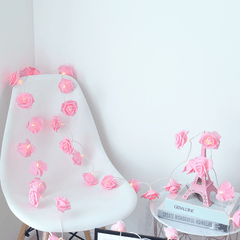 Pink Rose Light String LED Christmas Wedding Decoration