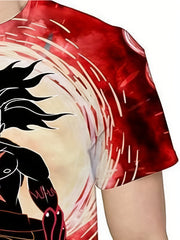 Anime 3D Print Men's Short Sleeve T-Shirt Summer Tees