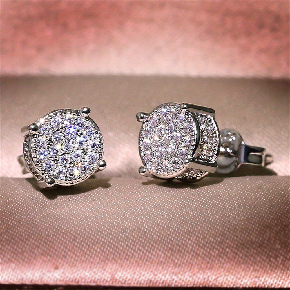 Zircon Stud Earrings Rhinestone Party Jewelry Gift
