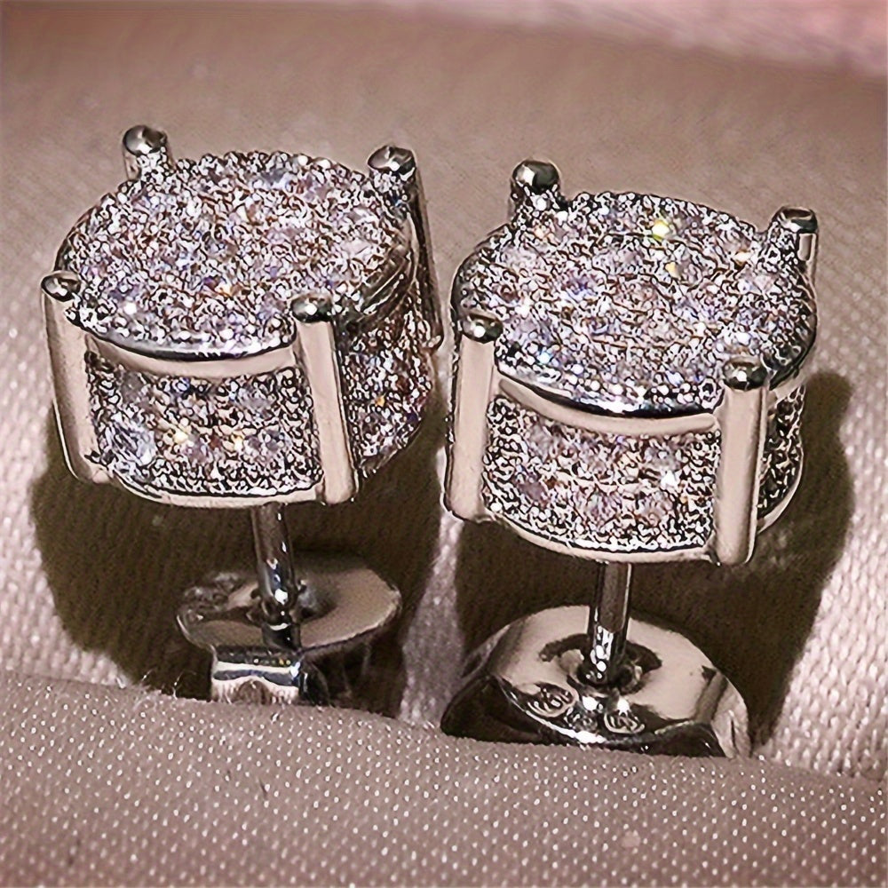 Zircon Stud Earrings Rhinestone Party Jewelry Gift