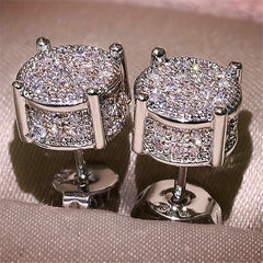 Zircon Stud Earrings Rhinestone Party Jewelry Gift