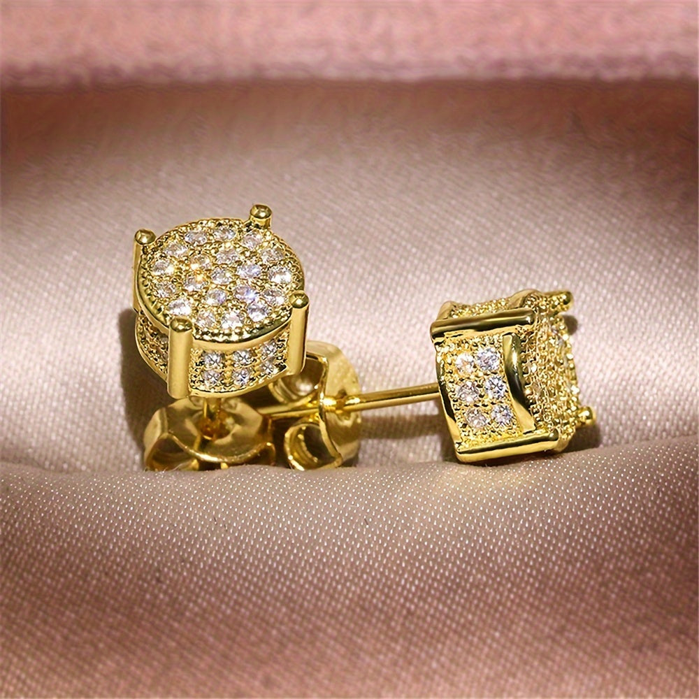 Zircon Stud Earrings Rhinestone Party Jewelry Gift