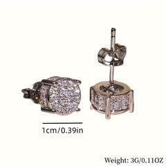 Zircon Stud Earrings Rhinestone Party Jewelry Gift