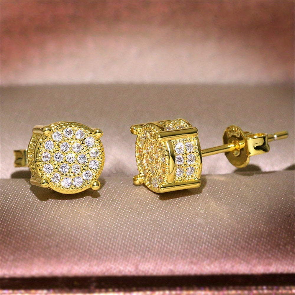 Zircon Stud Earrings Rhinestone Party Jewelry Gift