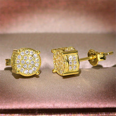 Zircon Stud Earrings Rhinestone Party Jewelry Gift