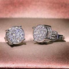 Zircon Stud Earrings Rhinestone Party Jewelry Gift