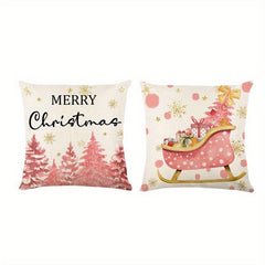 Christmas Cartoon Decorative Cushion Cover for Living Room Sofa