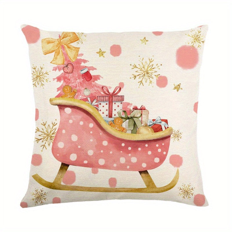 Christmas Cartoon Decorative Cushion Cover for Living Room Sofa