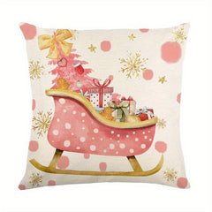 Christmas Cartoon Decorative Cushion Cover for Living Room Sofa