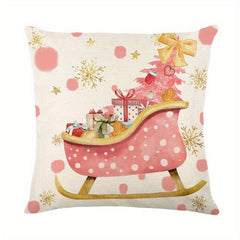 Christmas Cartoon Decorative Cushion Cover for Living Room Sofa