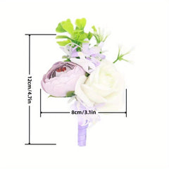 Wrist Corsage And Boutonniere Wedding Party Props Artificial Flower