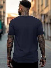 Santa Claus Print Men's Graphic Crew Neck T-shirt for Summer