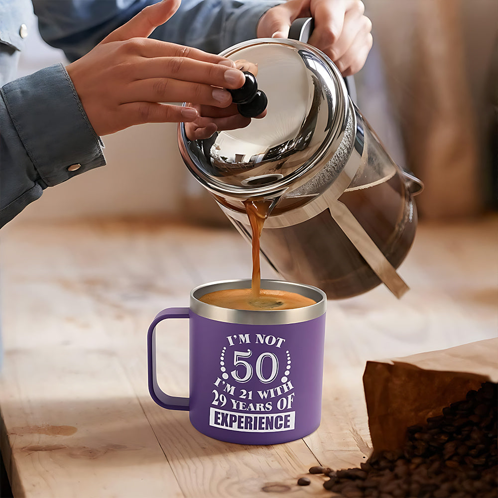 14oz Double Layer Stainless Steel Water Cup Shatterproof Insulated Coffee Cup