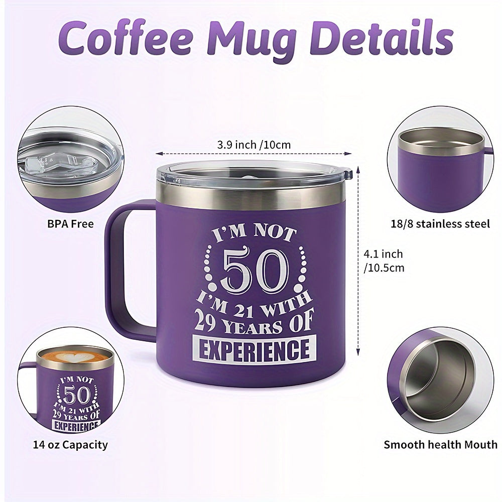 14oz Double Layer Stainless Steel Water Cup Shatterproof Insulated Coffee Cup