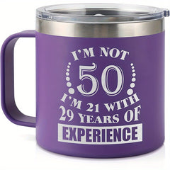 14oz Double Layer Stainless Steel Water Cup Shatterproof Insulated Coffee Cup