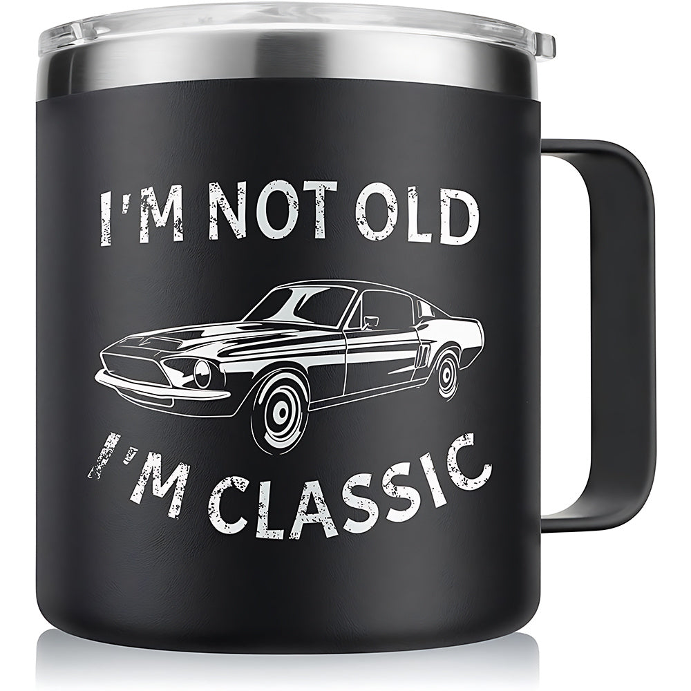 Car Graffiti Stainless Steel Water Cup 14oz Leakproof Insulated Coffee Cup