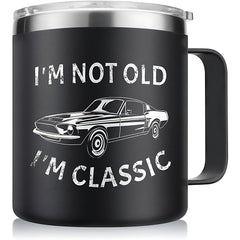 Car Graffiti Stainless Steel Water Cup 14oz Leakproof Insulated Coffee Cup