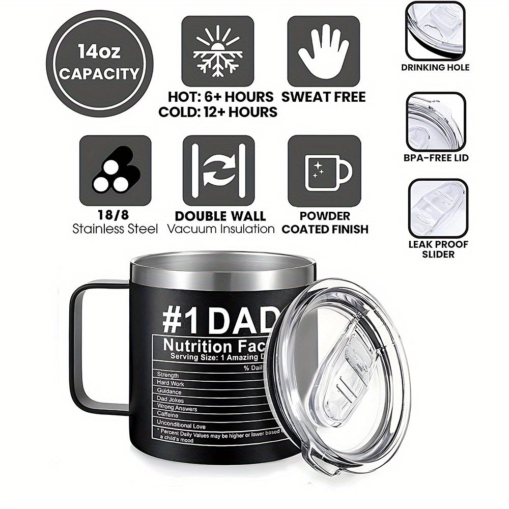 Insulated Stainless Steel Water Cup 14oz Leakproof Portable