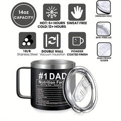Insulated Stainless Steel Water Cup 14oz Leakproof Portable