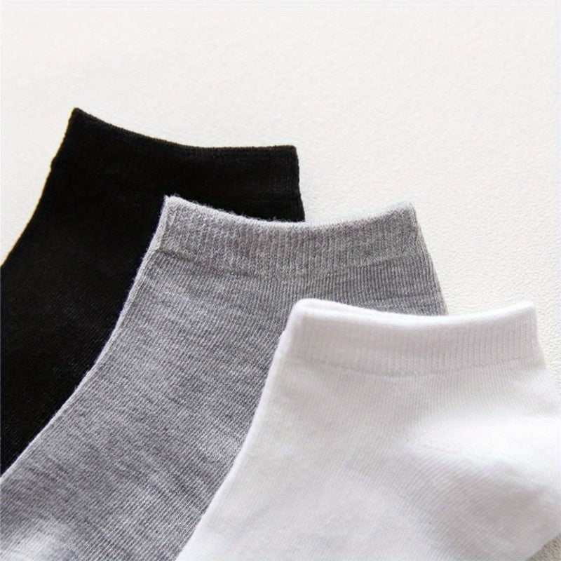 Teenager's Solid Liner Anklets Socks Soft Non Slip Socks For Outdoor