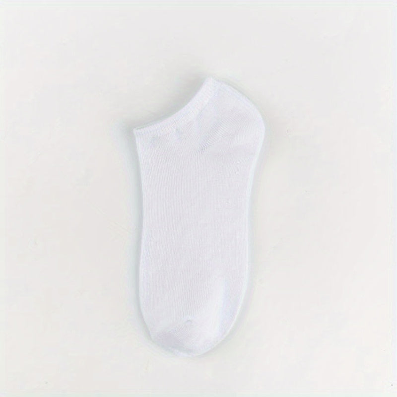 Teenager's Solid Liner Anklets Socks Soft Non Slip Socks For Outdoor
