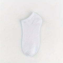 Teenager's Solid Liner Anklets Socks Soft Non Slip Socks For Outdoor