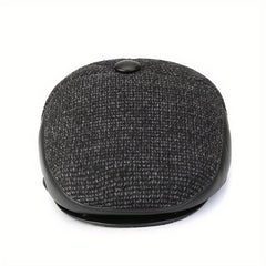 Men's Beret Hat With Earflaps Vintage Warm Velvet Winter Newsboy Cap