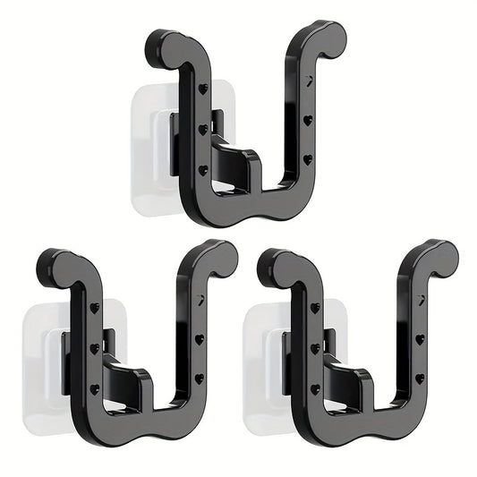 3pcs Corner Hanging Slippers Hook Rack Plastic Storage Organizer