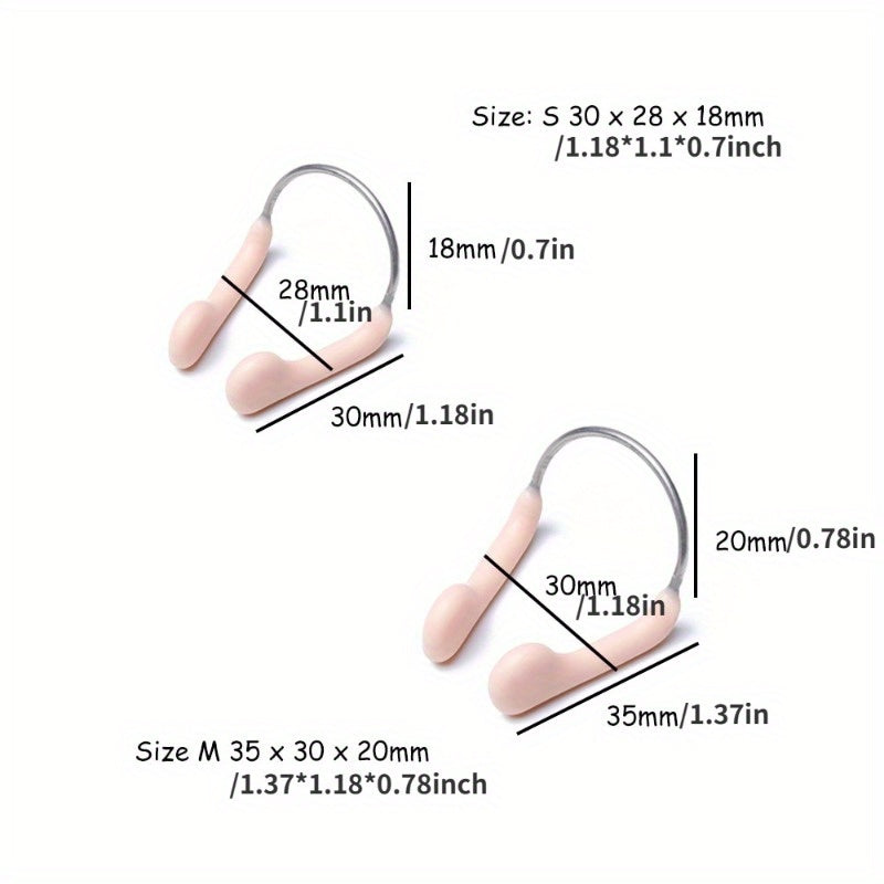 3pcs Soft Silicone Steel Wire Nose Clip For Swimming Diving