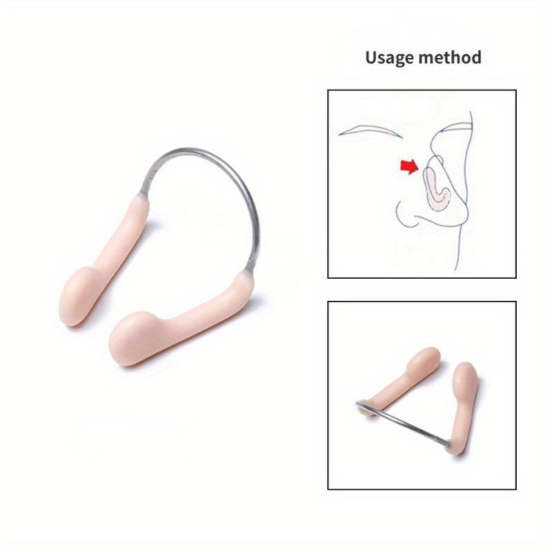 3pcs Soft Silicone Steel Wire Nose Clip For Swimming Diving