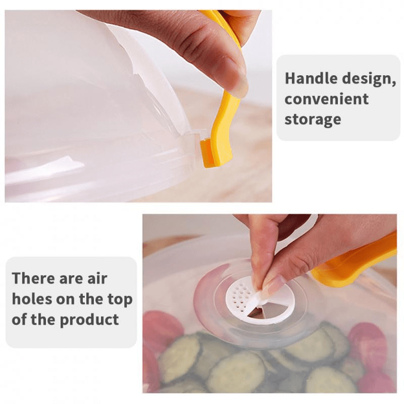 1pc Transparent Food Cover Microwave Heating Cover Kitchen Supplies