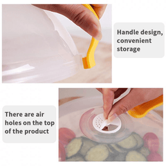1pc Transparent Food Cover Microwave Heating Cover Kitchen Supplies