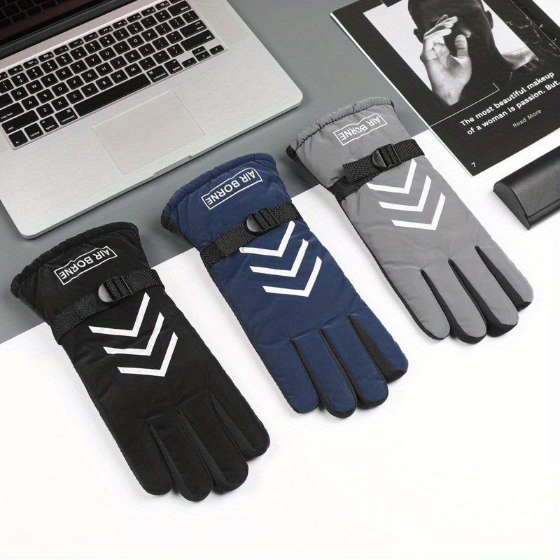 Winter Warm Riding Gloves Anti-Skid Waterproof Coldproof Skiing Gloves