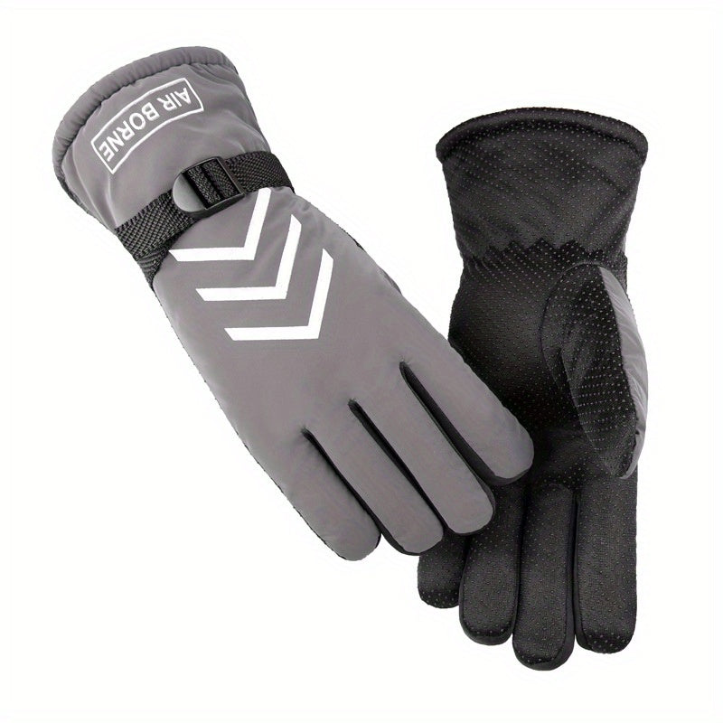 Winter Warm Riding Gloves Anti-Skid Waterproof Coldproof Skiing Gloves