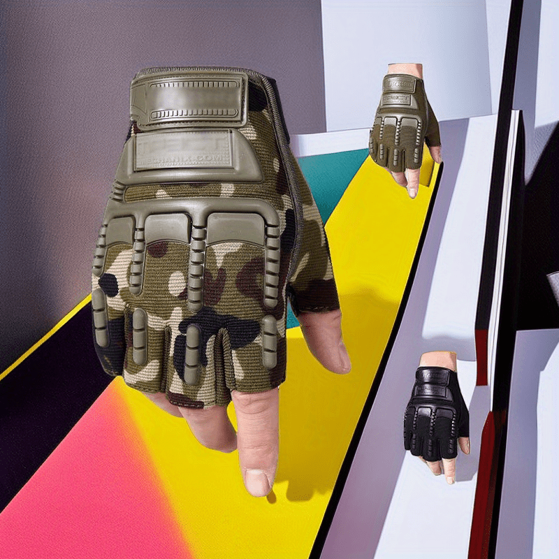 Men's Outdoor Cycling Gloves Anti Slip And Wear resistant Half Finger Gloves