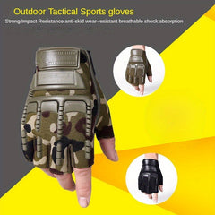 Men's Outdoor Cycling Gloves Anti Slip And Wear resistant Half Finger Gloves