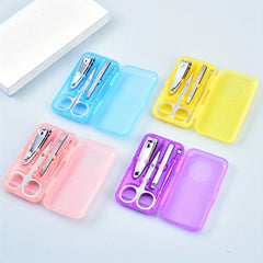 4pcs Professional Nail Clipper Set Stainless Steel Manicure Kit