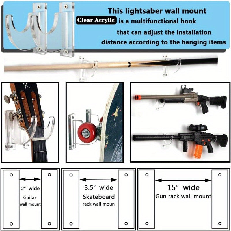Stylish Sword Wall Mount with Adjustable Acrylic Hook