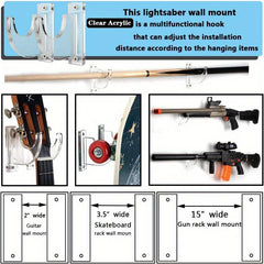 Stylish Sword Wall Mount with Adjustable Acrylic Hook