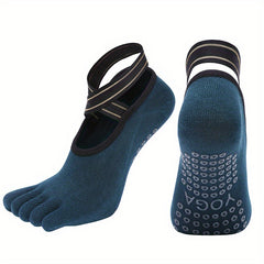 Five Finger Yoga Socks Cross Strap Split Toe Dance Socks Sports Floor Socks