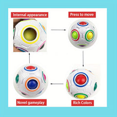 Rainbow Ball Stress Relief Toy Decompression Magic Ball Palm Toy