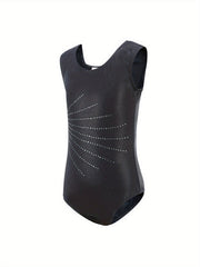 Stretchy Sleeveless Gymnastics Leotard for Dance Performance