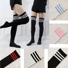 Long Socks Stripe Over Knee Long Socks Dance High Socks
