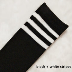 Long Socks Stripe Over Knee Long Socks Dance High Socks